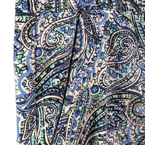 TALBOTS PETITES MODERN FIT Cotton Stretch Capri Pants Paisley Size 6 Petite - Picture 9 of 10